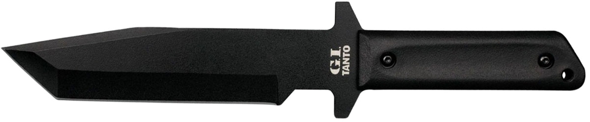 Cold Steel CS80PGTK G.I. Tanto 7" Fixed Tanto Plain 1055 Carbon Steel Blade Black Polypropylene Scales with Sheath