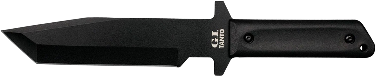 Cold Steel CS80PGTK G.I. Tanto 7" Fixed Tanto Plain 1055 Carbon Steel Blade Black Polypropylene Scales with Sheath