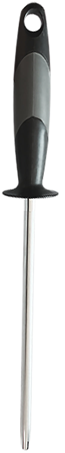 AccuSharp 034C 9-Inch Diamond Sharpening Steel Black Overmolded Rubber Handle with Collar Guard