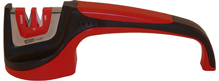 AccuSharp 052C Asian-Style 15-Degree Knife Sharpener Fine Diamond Ceramic Rods Red Overmolded Handle
