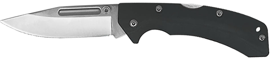 AccuSharp 711C Lockback 3" Folding Clip-Point Stainless Steel Knife - Black FRN Handle with Allen Wrench