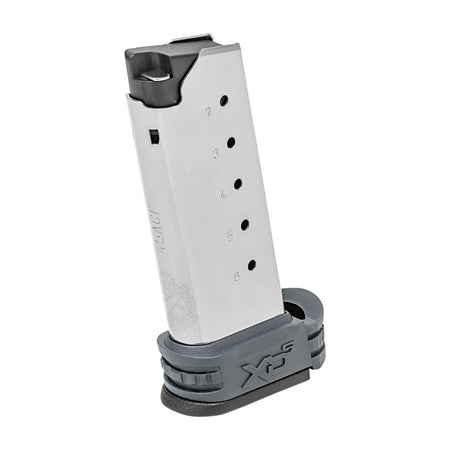 Springfield Armory XDS5006Y XD-S 6-Round 45 ACP SS/Gray Stainless Steel Magazine