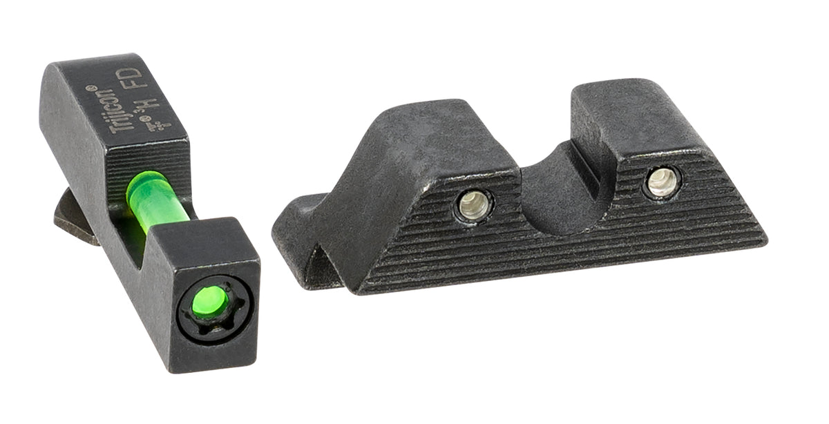 Trijicon 601102 DI Night Sight Set Green Tritium Fiber Optic Front Black Outline for Glock