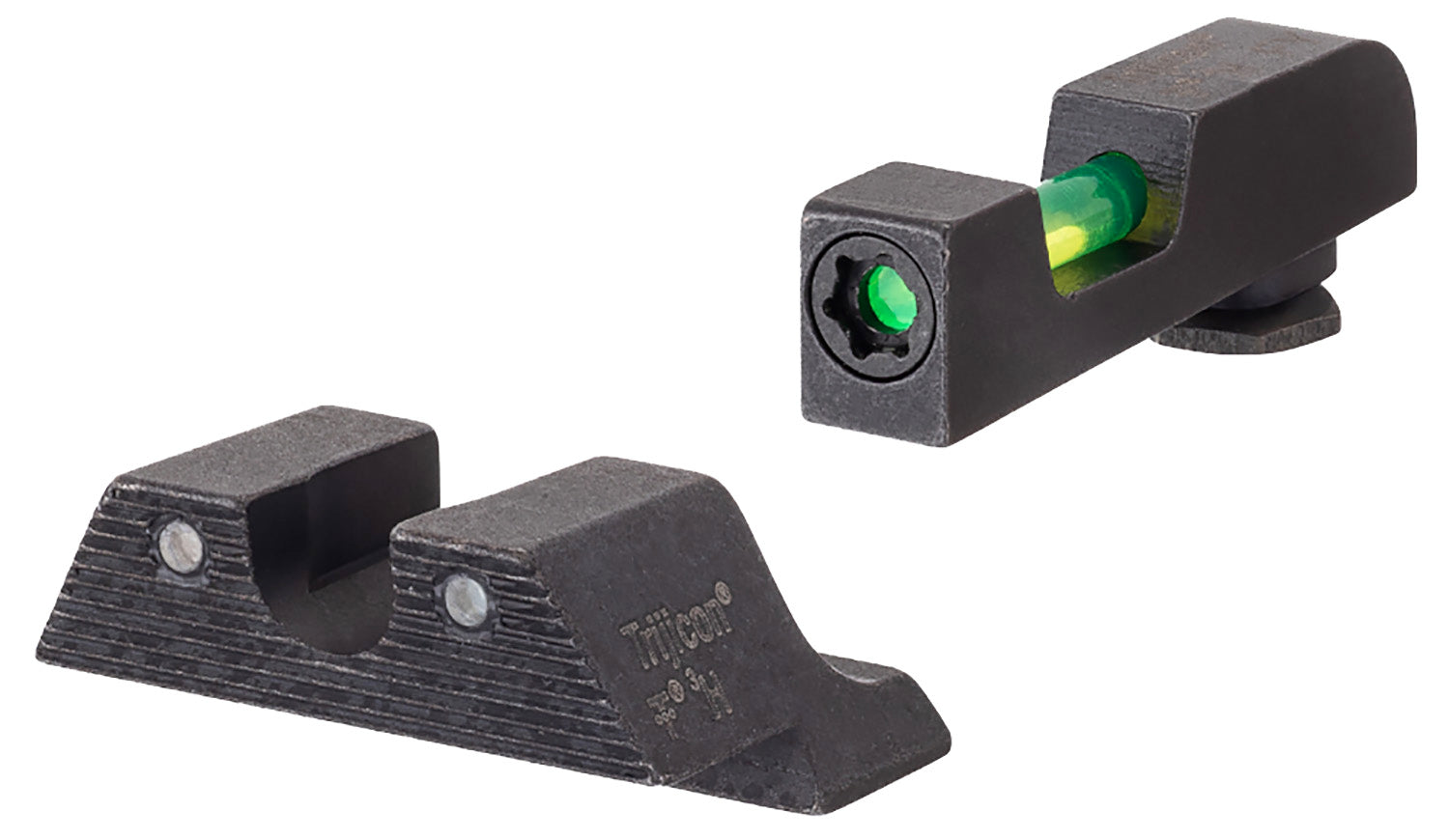Trijicon 601104 DI Night Sight Set Green Tritium Fiber Optic Front and Green Tritium Black Outline Rear for Glock 20/21 Large Frame