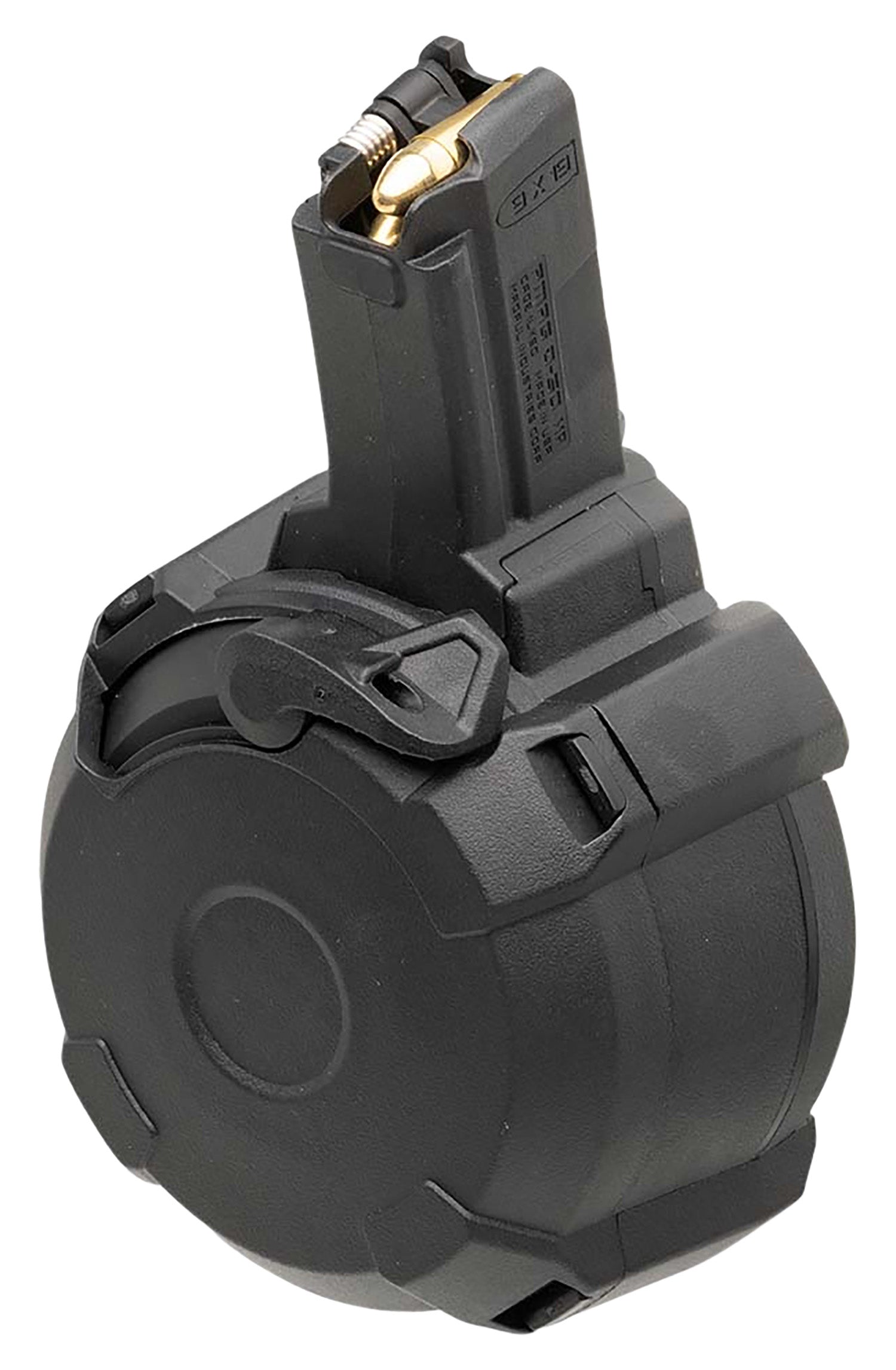 Magpul MAG1181BLK PMAG D-50 MP 50-Round 9mm Luger Drum Magazine for H&K MP5/MP94 Black Polymer
