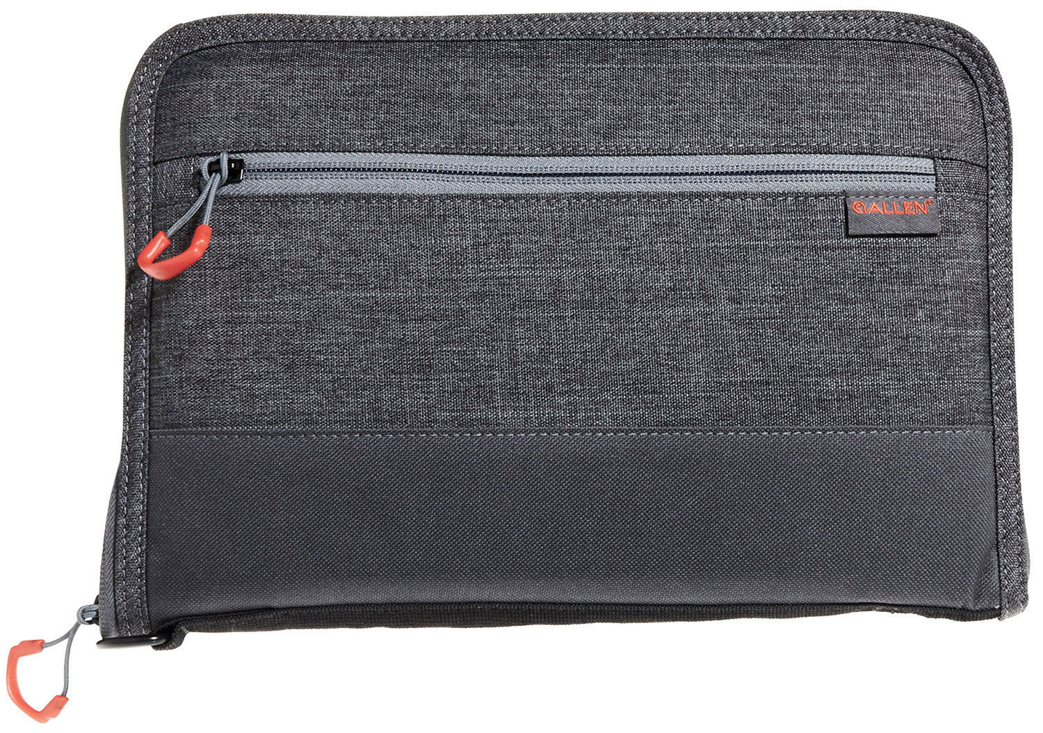 Allen 7757 Auto-Fit 2.0 Deluxe Handgun Case Gray with Red Accents Foam Padding Knit Interior for Full-Size Semi-Autos 11" L