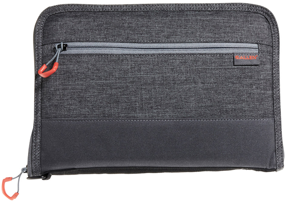 Allen 7757 Auto-Fit 2.0 Deluxe Handgun Case Gray with Red Accents Foam Padding Knit Interior for Full-Size Semi-Autos 11" L