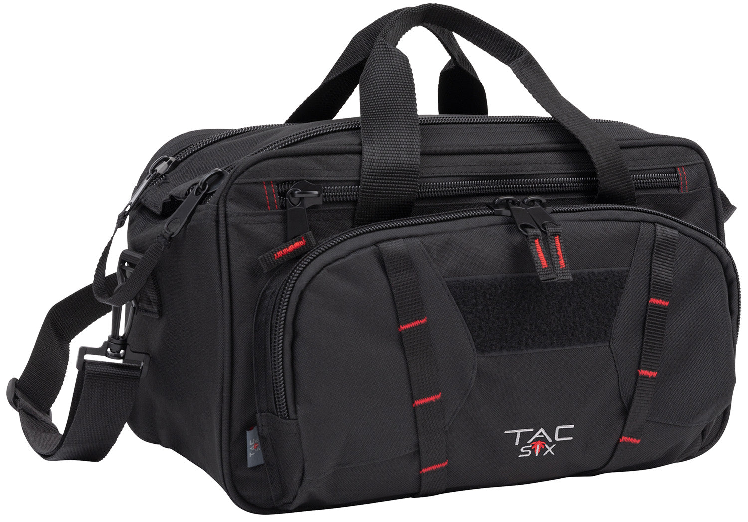 Tac Six 8247 Tactical Sporter Range Bag Black Endura with Padded Pistol Rug