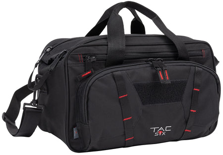 Tac Six 8247 Tactical Sporter Range Bag Black Endura with Padded Pistol Rug