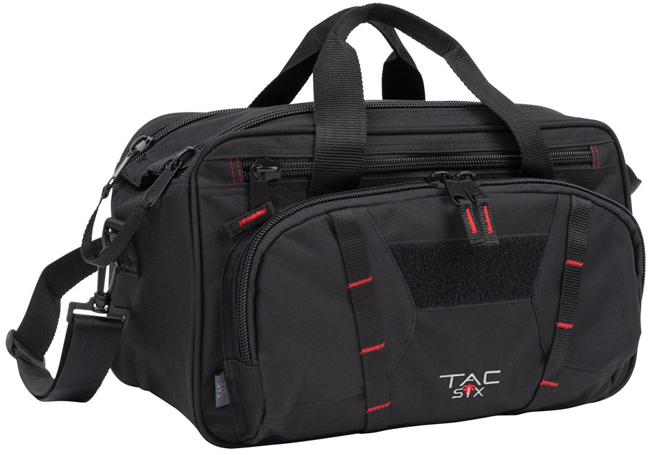 Tac Six 8247 Tactical Sporter Range Bag Black Endura with Padded Pistol Rug