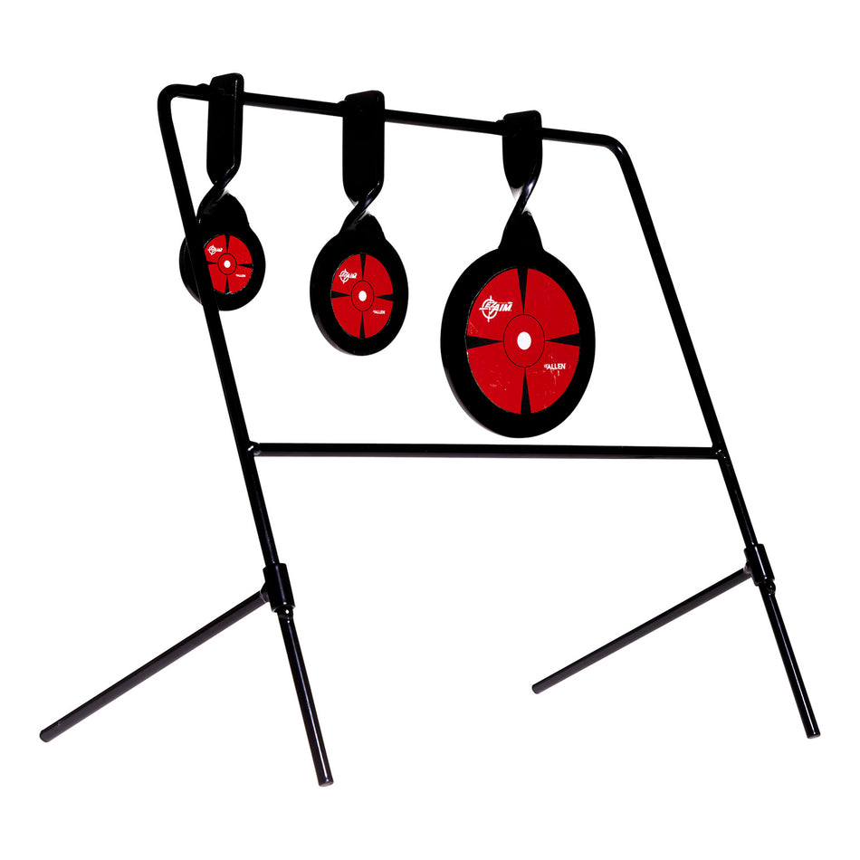 EZ-Aim 15403 Deflector Spinner Target System for Air Rifle and Rimfire Pistol/Rifle Black/Red Steel Circle