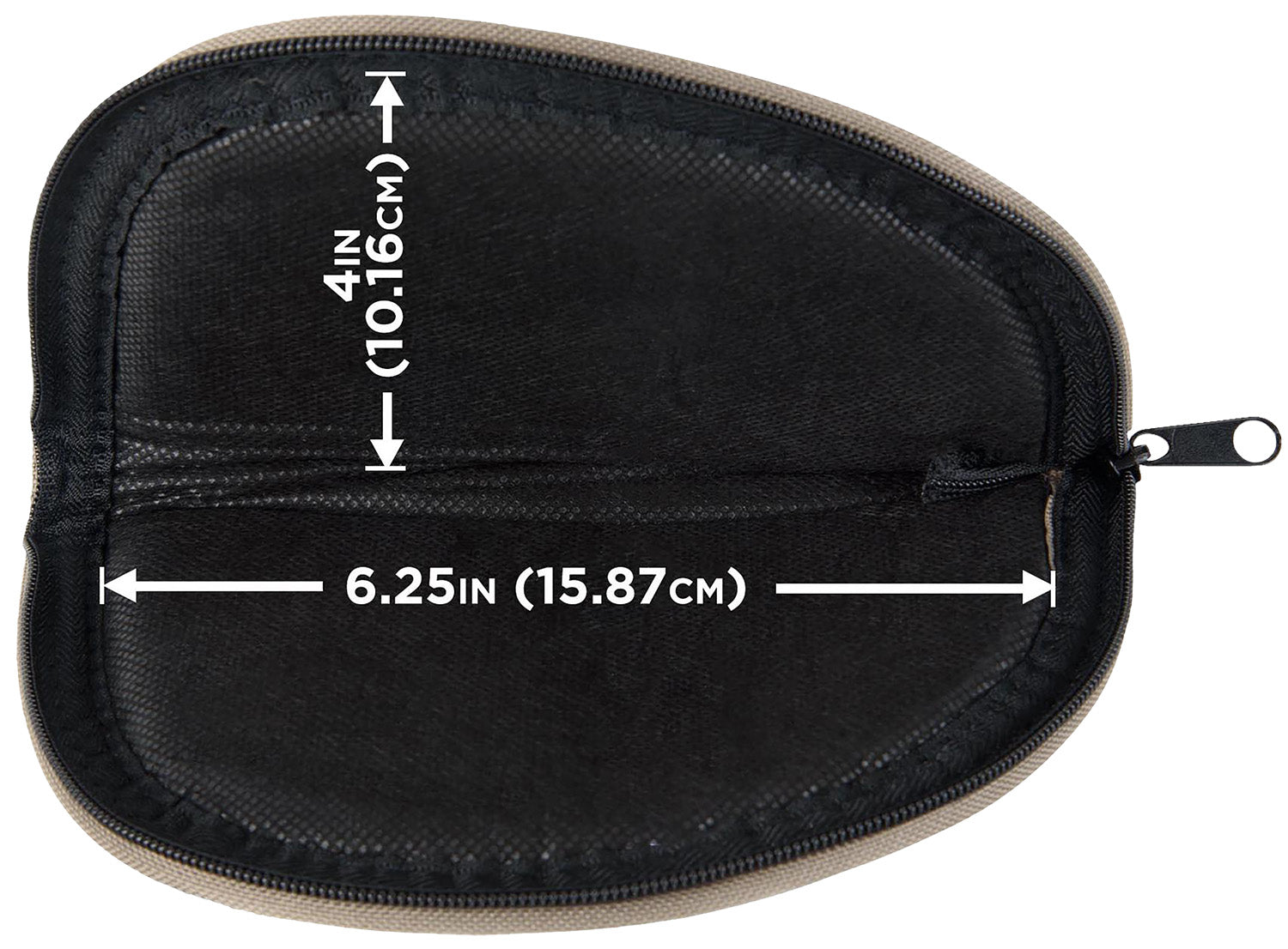 Allen 726 Pistol Case 6" Earth Tone Endura Fabric Full Length Zipper and Foam Padding