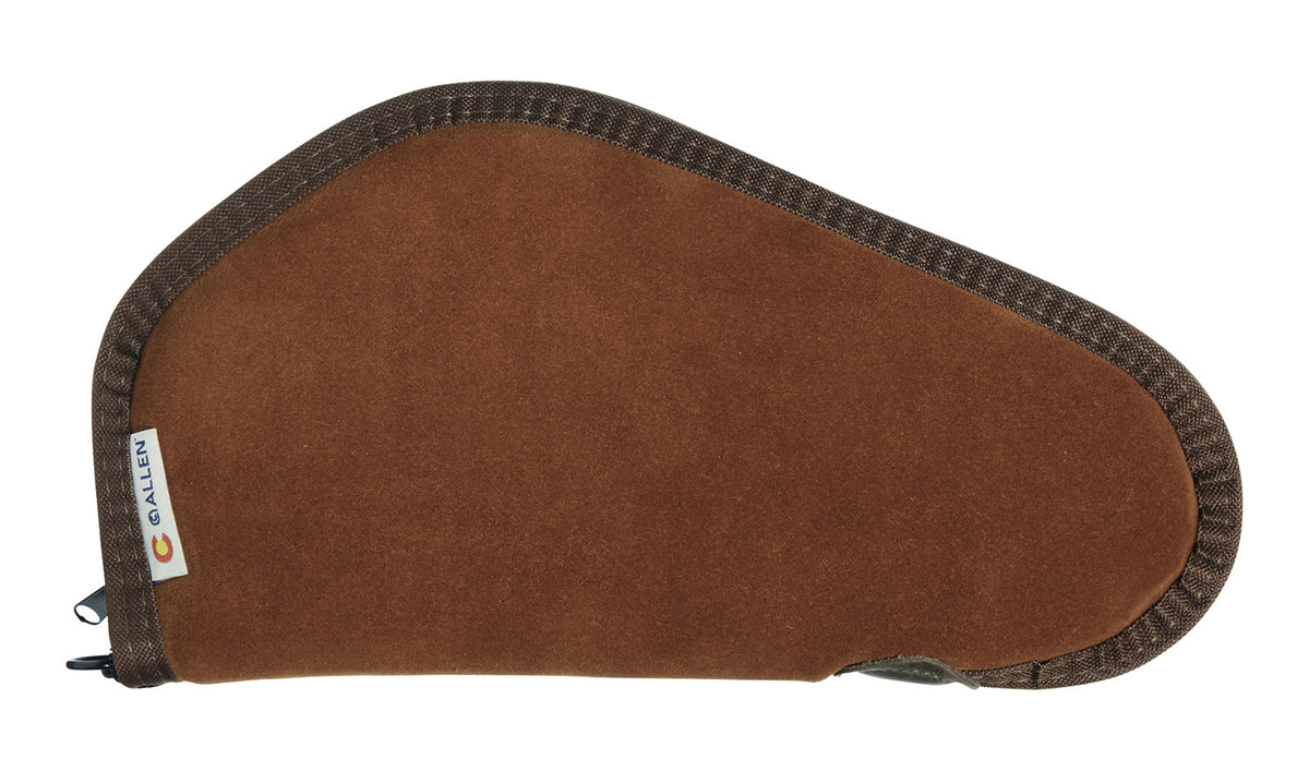 Heritage Cases 8611 Handgun Case 11" Brown Suede with Faux Sherpa Lining and Foam Padding