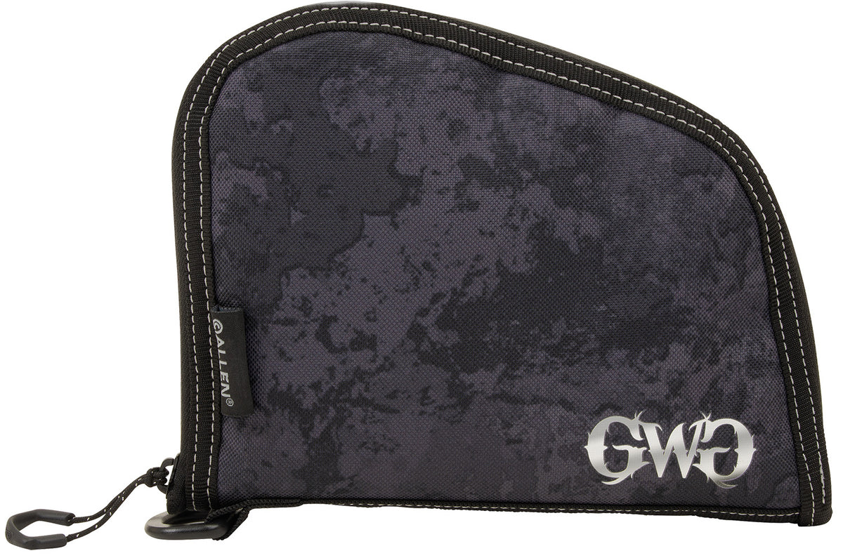 Girls With Guns 9078 Midnight Handgun Case 8" Black Shade Blackout Camo with Locking Zipper