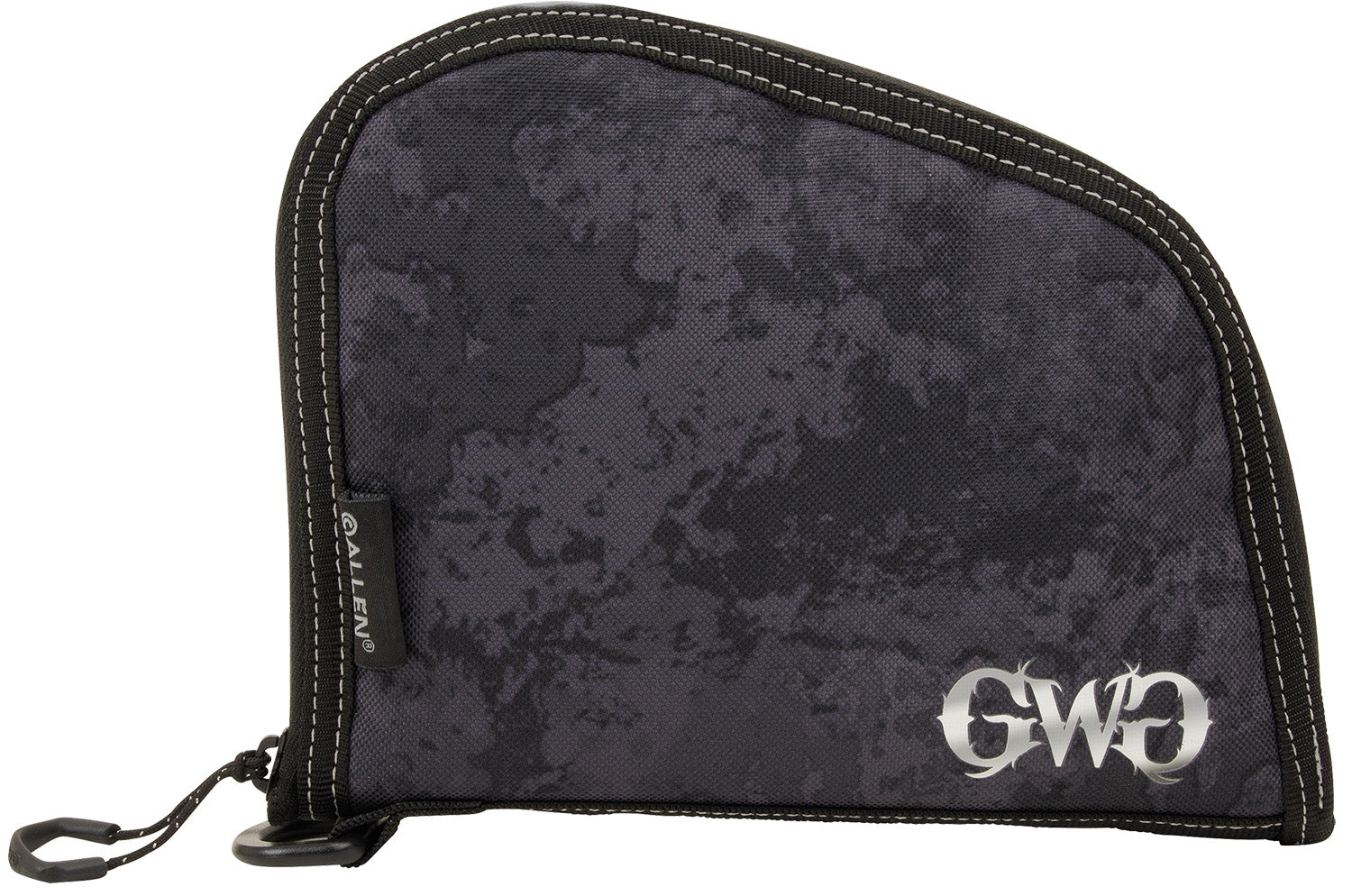 Girls With Guns 9078 Midnight Handgun Case 8" Black Shade Blackout Camo with Locking Zipper