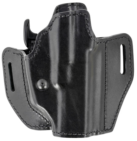 Bianchi 58351 126GLS Allusion Assent Pro-Fit OWB Holster Size 13 Black Leather, Fits Glock 17/22/Springfield XDS/Ruger American, Right Hand