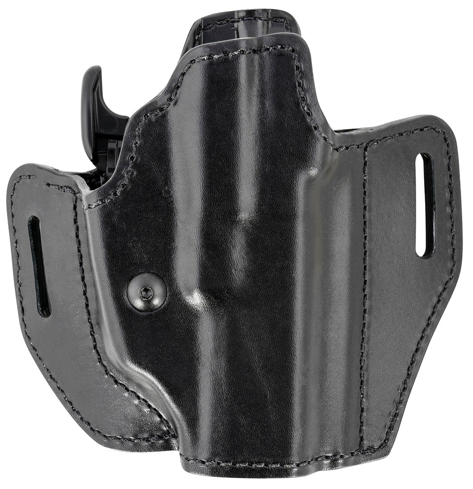Bianchi 58351 126GLS Allusion Assent Pro-Fit OWB Holster Size 13 Black Leather, Fits Glock 17/22/Springfield XDS/Ruger American, Right Hand