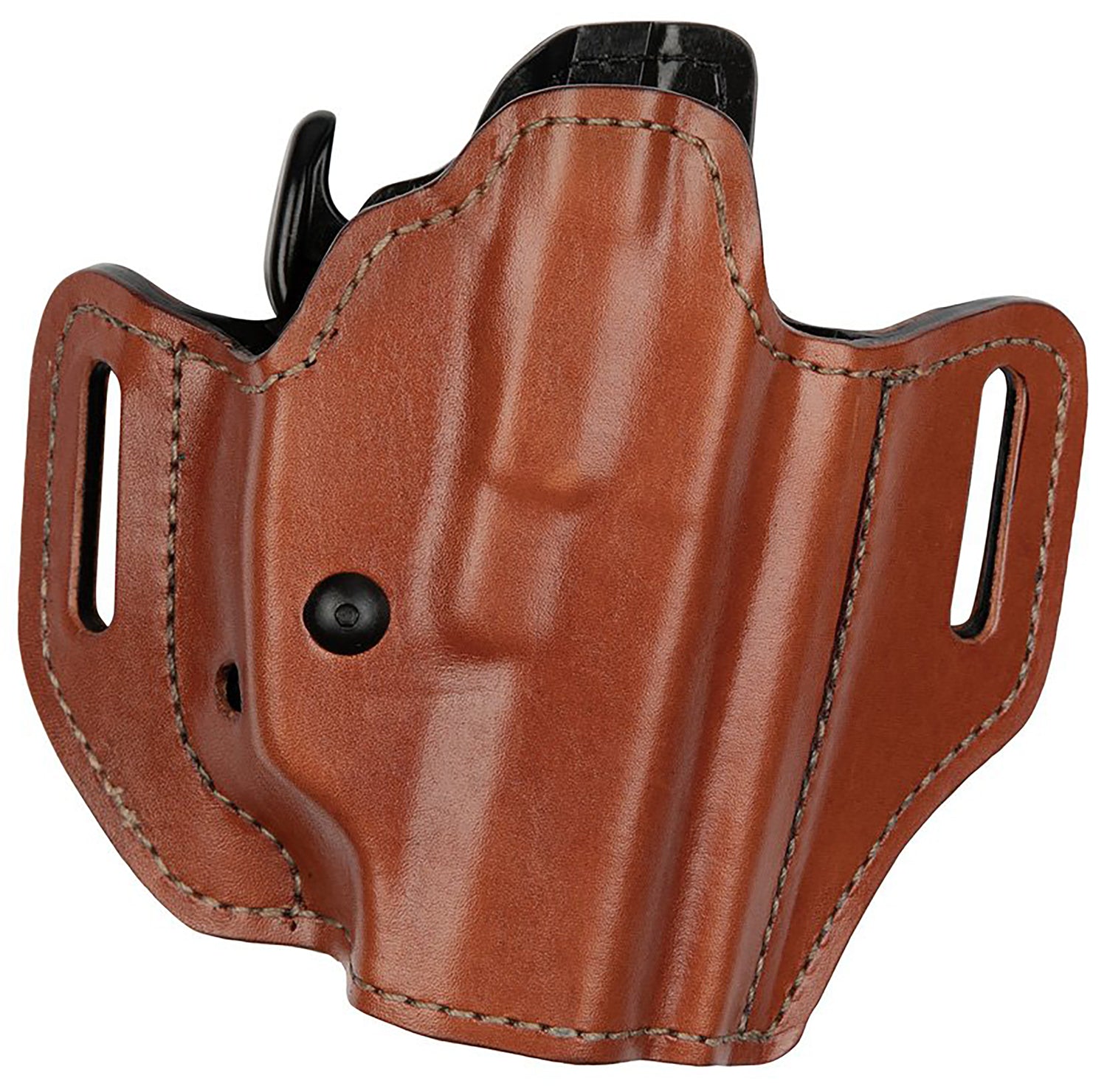 Bianchi 38351 126GLS Allusion Assent Pro-Fit OWB Holster Size 13 Tan Leather, Fits Glock 17/22/Springfield XDS/Ruger American, Right Hand