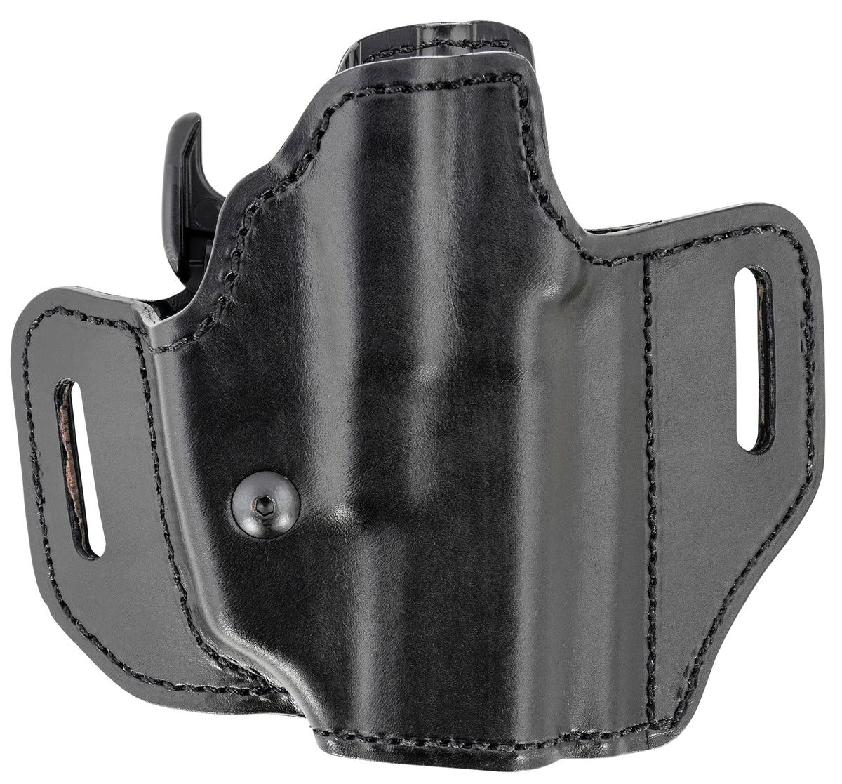 Bianchi 52831 Allusion Assent Pro-Fit OWB Holster Size 13b Black Leather Belt Slide for Glock 19/Ruger Security-9/FN FNS Right Hand