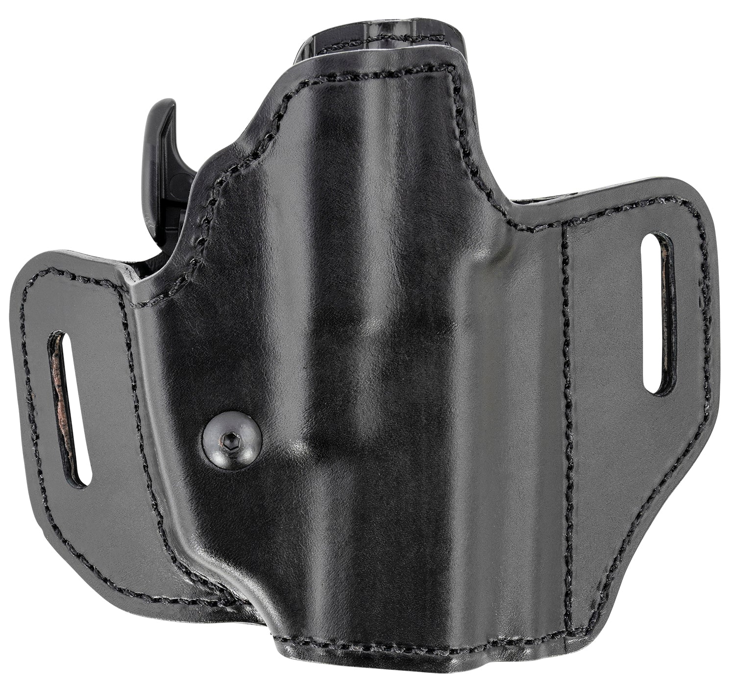 Bianchi 52831 Allusion Assent Pro-Fit OWB Holster Size 13b Black Leather Belt Slide for Glock 19/Ruger Security-9/FN FNS Right Hand