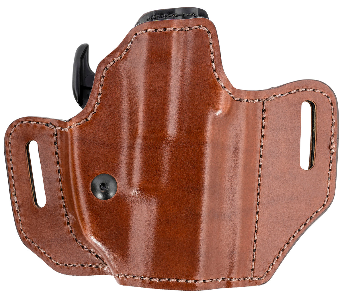 Bianchi 32831 Allusion Assent Pro-Fit OWB Holster Size 13b Tan Leather Belt Slide for FN FNS/Ruger Security-9/Glock 19/23/45 Right Hand