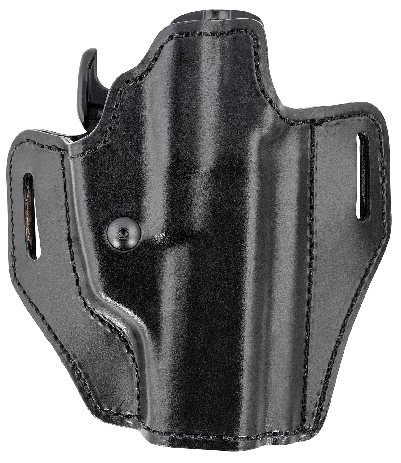 Bianchi 56831 Allusion Assent Pro-Fit OWB Holster Size 18 Black Leather Belt Slide Fits S&W M&P/CZ 75/FN FNS Right Hand