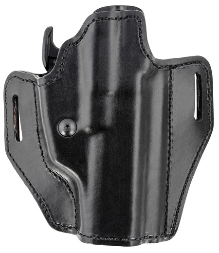 Bianchi 56831 Allusion Assent Pro-Fit OWB Holster Size 18 Black Leather Belt Slide Fits S&W M&P/CZ 75/FN FNS Right Hand
