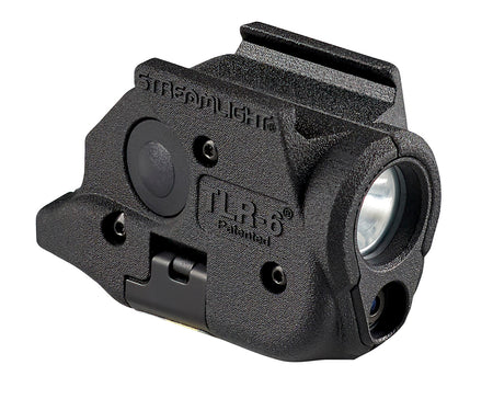 Streamlight, TLR-6, Tac Light with Laser, For Glock 43X MOS/48 MOS/43X with Rail/48 with Rail, Black, C4 LED, 100 Lumens, Red Laser, 2x CR1/3 N Lithium Batteries