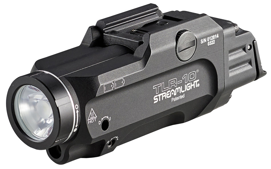 Streamlight 69470 TLR-10 Weapon Light Red Laser Black 1000 Lumens White LED Full Frame