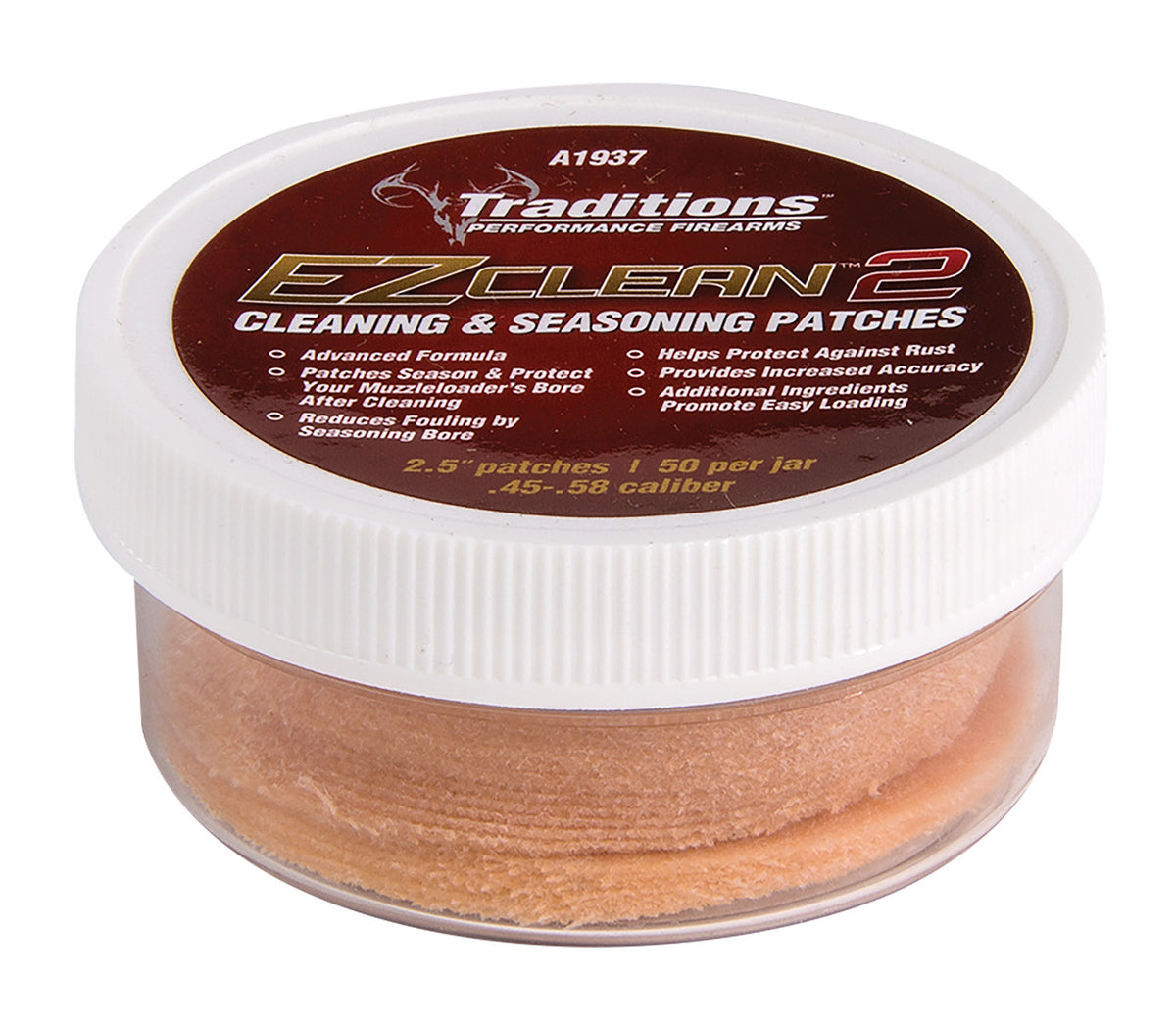Traditions A1937 EZ Clean 2 Cleaning Patches 45/58 Cal 2.5" 50 Pack