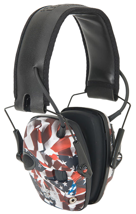 Howard Leight Impact Sport Electronic Shooting Earmuff 22 dB One Nation Classic Over the Head Adult 1 Pair