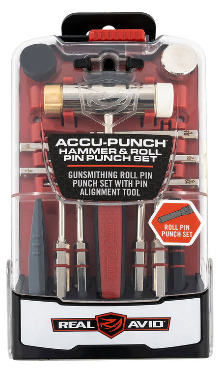 Real Avid AVHPS-RP Accu-Punch Hammer & Roll Pin Punch Set with Rubber Handle