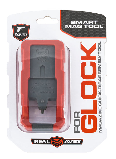 Real Avid AVGLOCKMT Smart Mag Tool for Glock Magazines Gray/Red Plastic