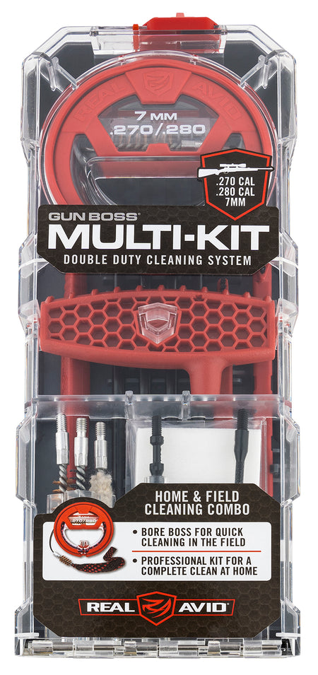 Real Avid AVGBMK270 Gun Boss Multi-Kit Cleaning Kit for 7mm 270 Cal 280 Cal Rifle