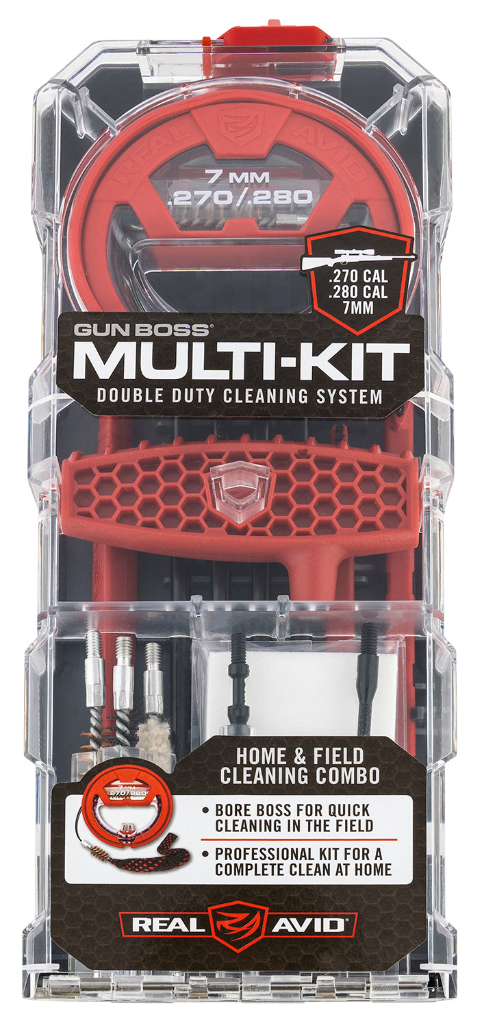 Real Avid AVGBMK270 Gun Boss Multi-Kit Cleaning Kit for 7mm 270 Cal 280 Cal Rifle