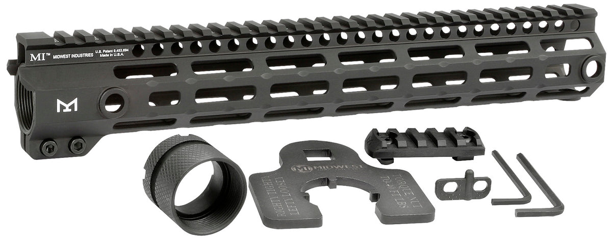 Midwest Industries MIG4M12625 Tactical G4M AR-15 M-LOK Handguard 12.6" Black Hardcoat Anodized 6061-T6 Aluminum