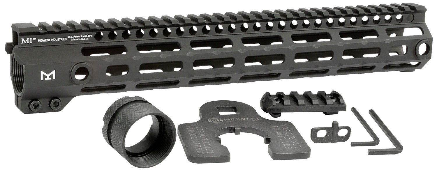 Midwest Industries MIG4M12625 Tactical G4M AR-15 M-LOK Handguard 12.6" Black Hardcoat Anodized 6061-T6 Aluminum