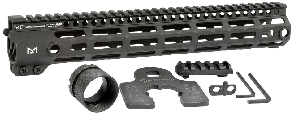 Midwest Industries MIG4M12625 Tactical G4M AR-15 M-LOK Handguard 12.6" Black Hardcoat Anodized 6061-T6 Aluminum