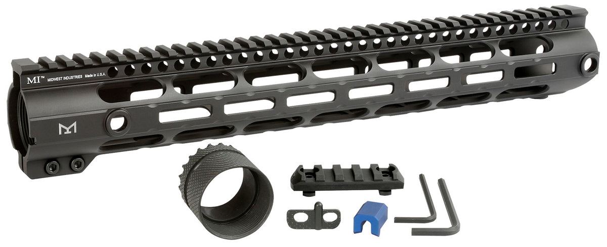 Midwest Industries MICRL30815 Combat Rail Handguard AR-308/LR-308 15" M-LOK DPMS Low Black Anodized Aluminum