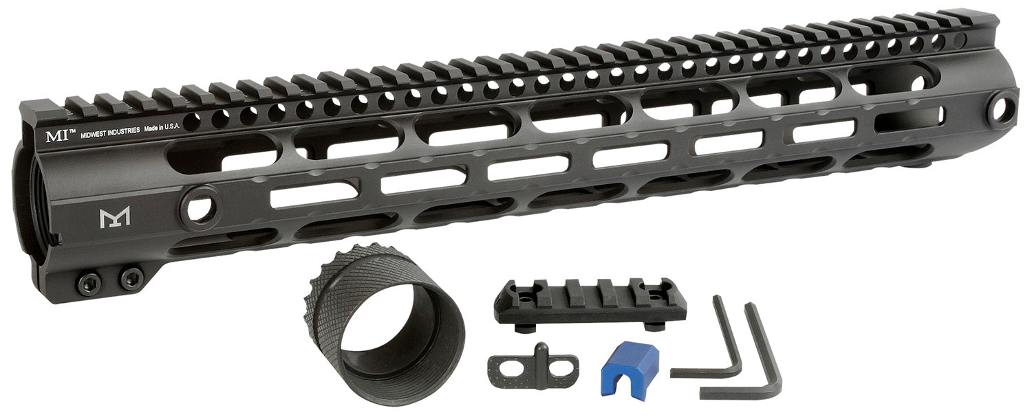 Midwest Industries MICRL30815 Combat Rail Handguard AR-308/LR-308 15" M-LOK DPMS Low Black Anodized Aluminum