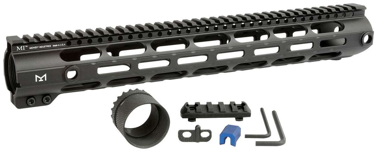 Midwest Industries MICR30815 Combat Rail Handguard AR-308/LR-308 15" M-LOK Black Hardcoat Anodized Aluminum