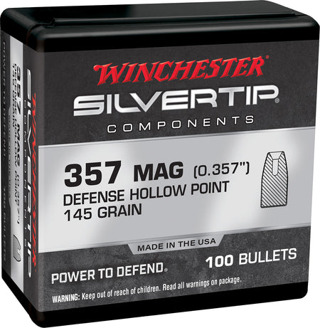 Winchester Centerfire Reloading Component Bullets .357 Mag 145 Grain Silvertip Hollow Point 100/Box