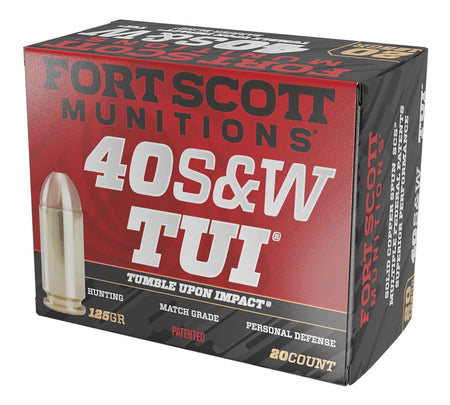 Fort Scott Munitions 400125SCV Tumble Upon Impact (TUI) Solid Copper Spun CS 125 Grain .40 S&W