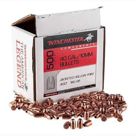 Winchester Centerfire Reloading Component Bullets .40 S&W 180 Grain JHP Bulk 500 Per Box