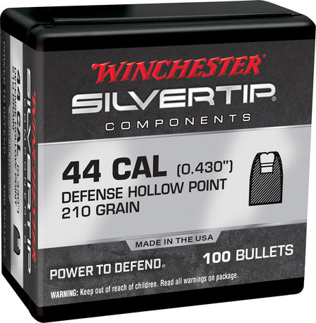 Winchester Centerfire Reloading Component Bullets .44 Rem Mag 210 Grain Silvertip Hollow Point 100/Box