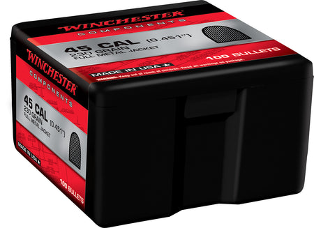 Winchester Centerfire Reloading Component Bullets .45 Cal 230 Grain Full Metal Jacket 100/Box