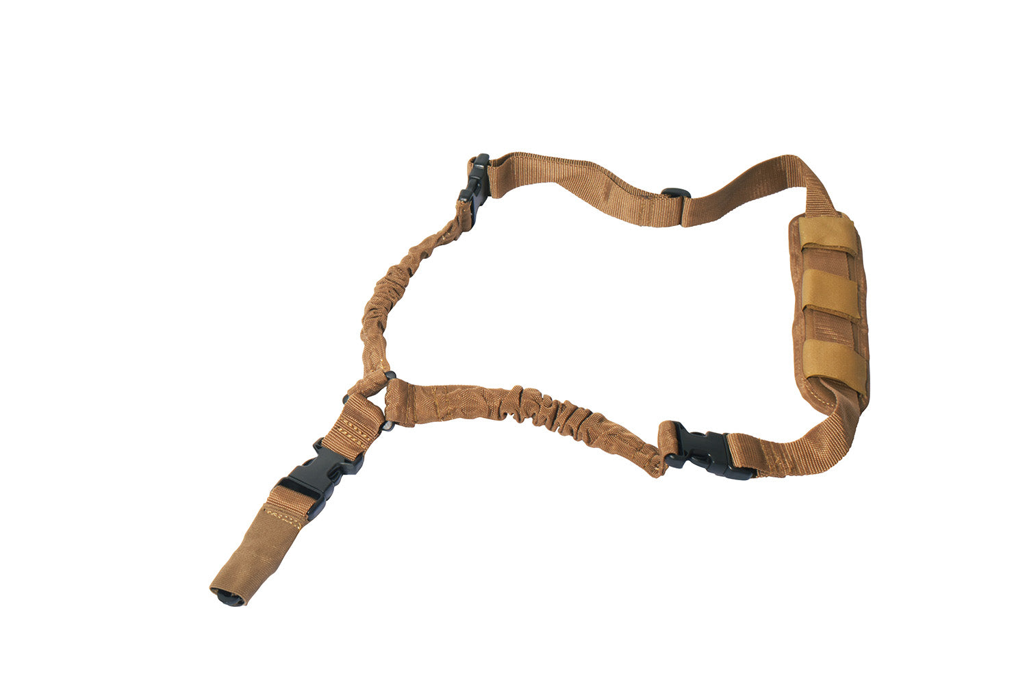 Rukx Gear ATICT1PST Tactical Single Point Bungee Sling Tan Nylon Adjustable