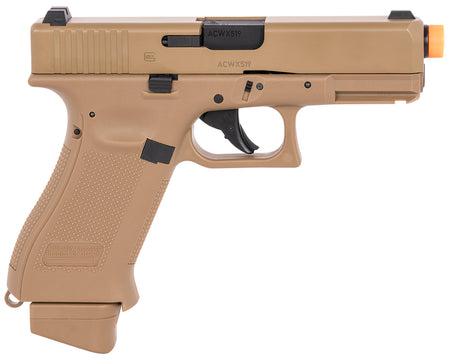 Umarex Glock G19X Gen5 CO2 Airsoft Pistol 6mm 14+1 Coyote Tan Steel Slide Licensed