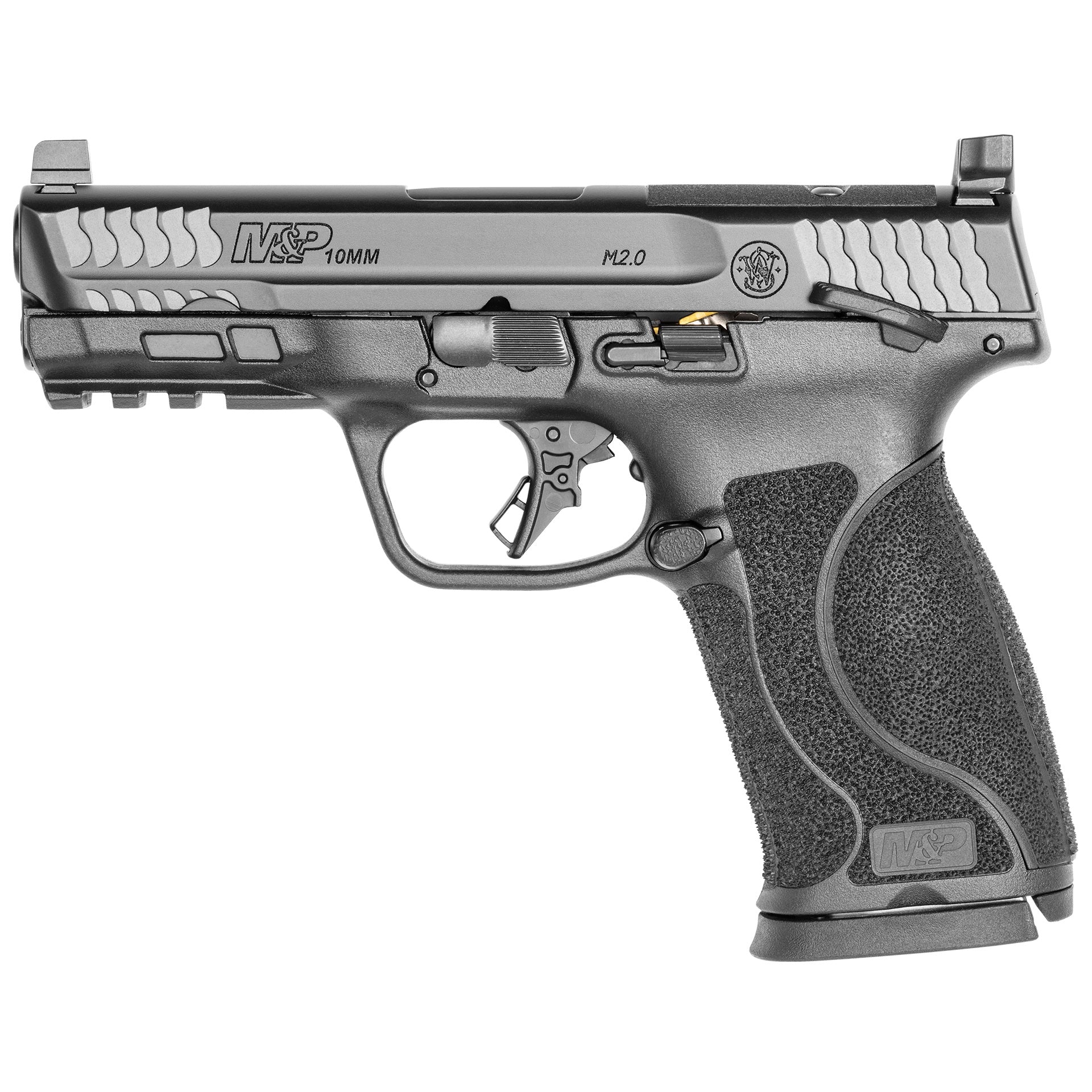 Smith & Wesson 13390 M&P M2.0 Full Size 10mm Auto 15+1, 4" Black Armornite Stainless Steel Barrel & Optic Cut/Serrated Slide, Matte Black Polymer Frame w/Picatinny Rail