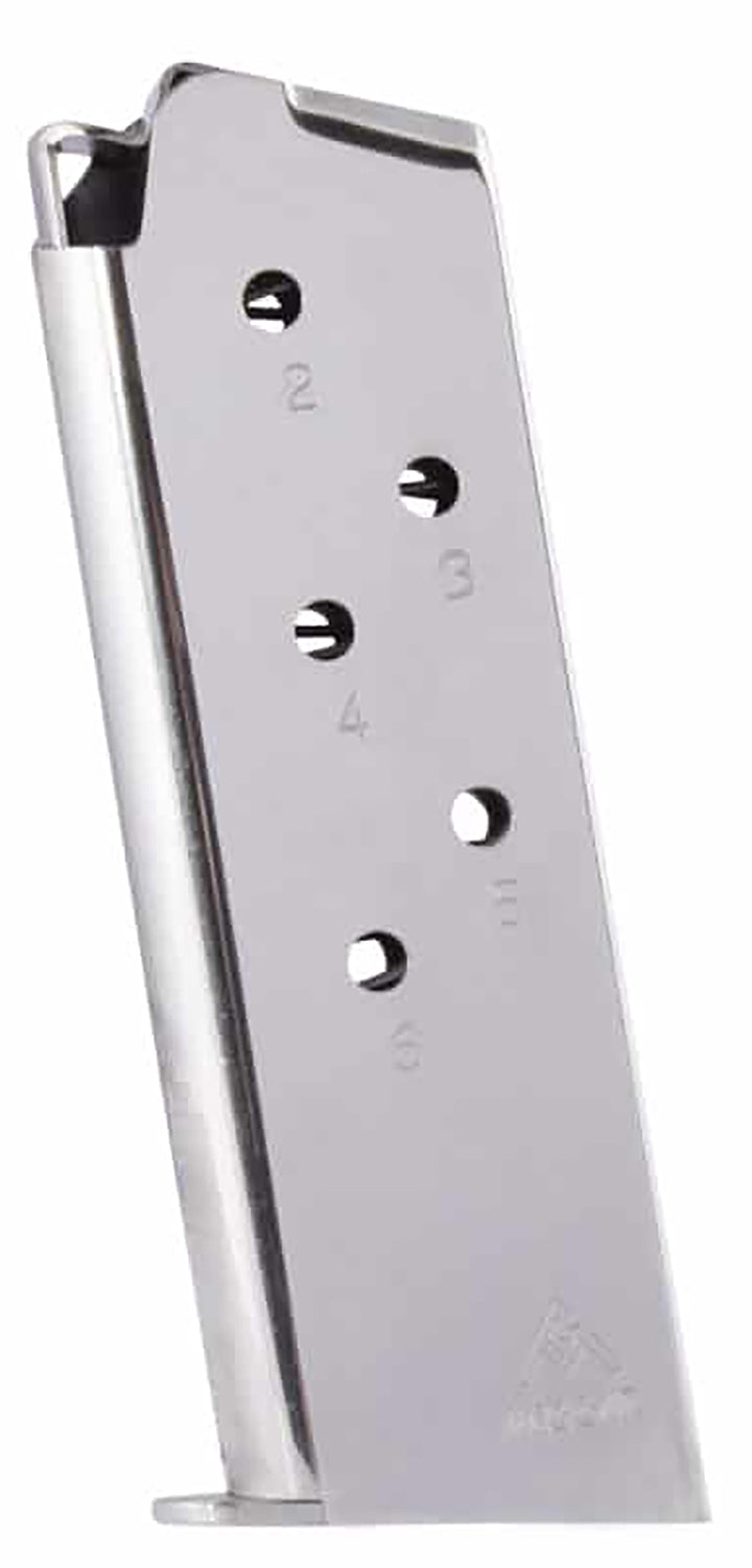 Mec-Gar MGCO4506N 45 ACP 6-Round Nickel Magazine for 1911 Officer